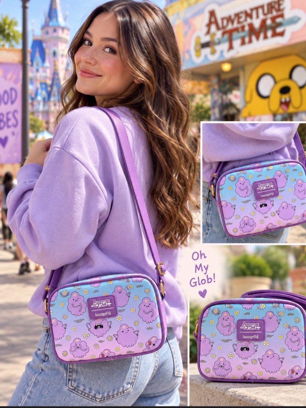 Loungefly Adventure Time Lumpy Space Princess Crossbody Bag NWT